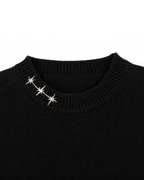 SZ-03 Star Crewneck Knit — Jet Black