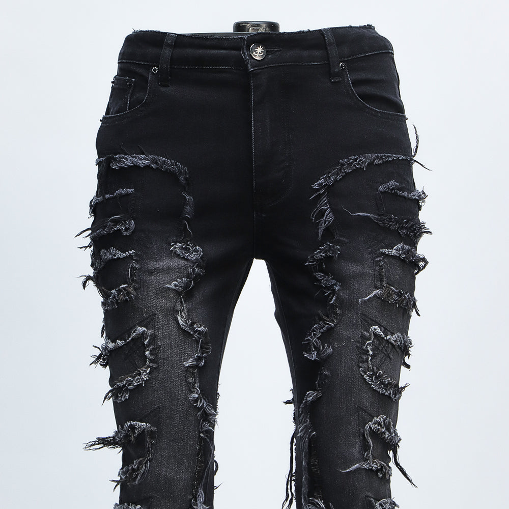 SAZI SZ-01 jean front thigh panels close-up