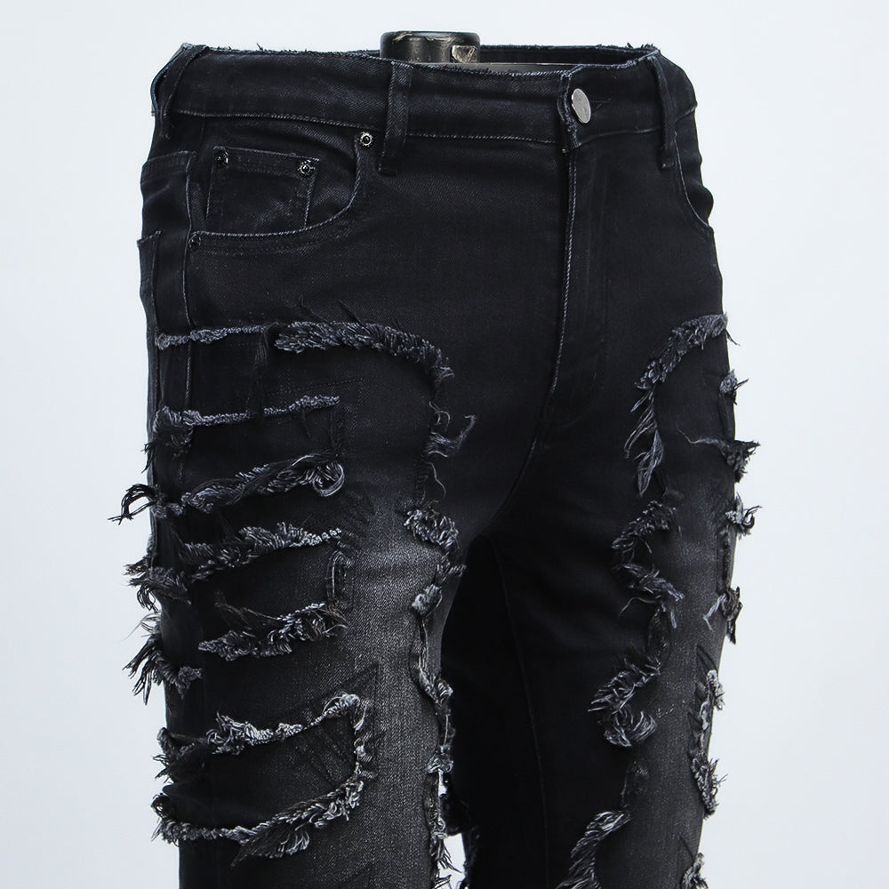 SAZI SZ-01 jean waistband, coin pocket studs and engraved button